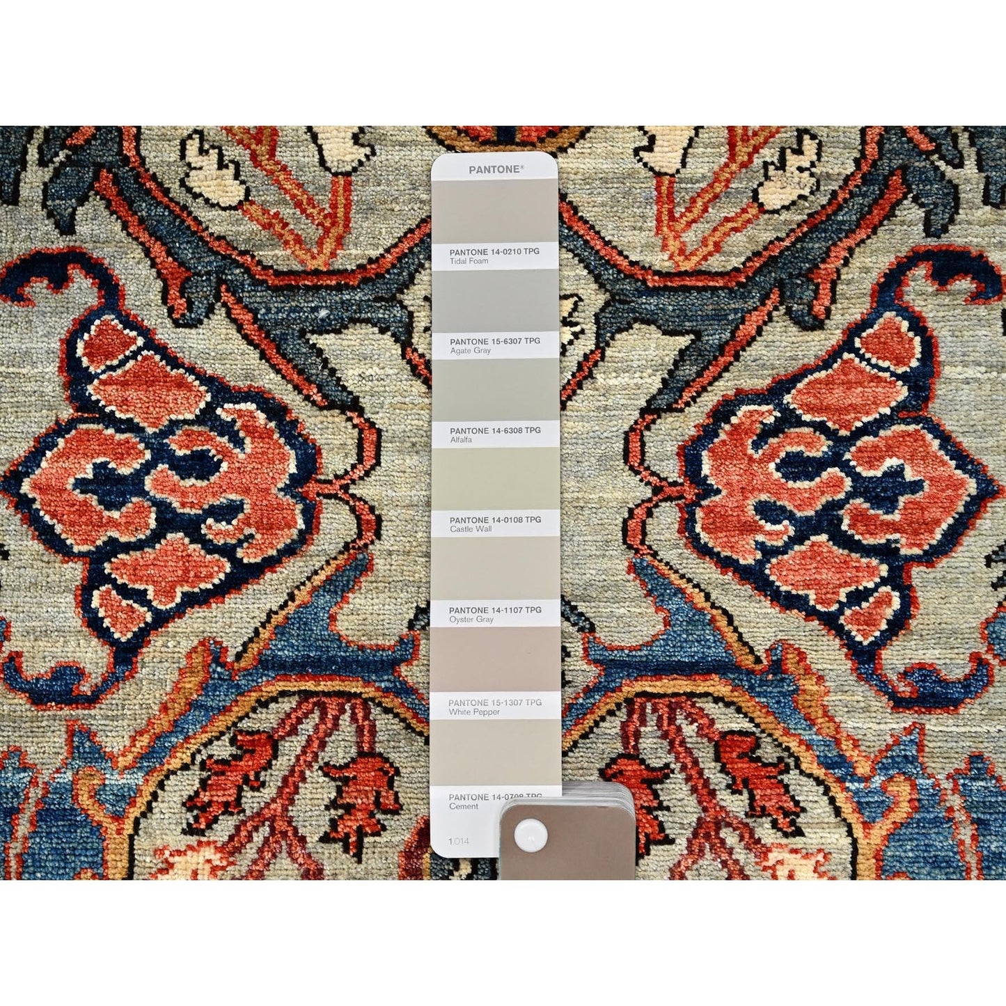 2'9"X9'10" Castle Gray Bijar Garus Design All Wool Hand Knotted Runner Rug
