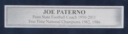 Joe Paterno Signed/Inscribed Cut Card W/ Photo
