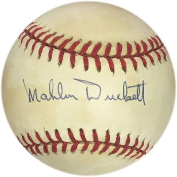 Mahlon Duckett Autographed Baseball (Jsa)