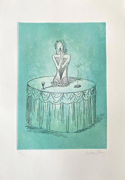 Man Ray Handmade Etching Signed And Numbered Rare