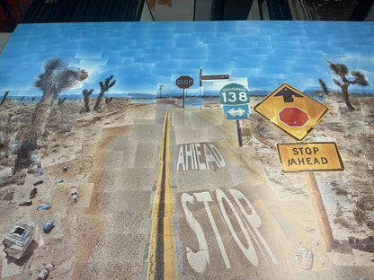 David Hockney Pearblossom Highway " Poster Pop Art Multicolor