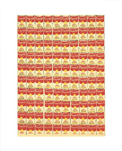 Andy Warhol 100 Cans " Serigraph Pop Art Yellow, Orange, Red Campbe