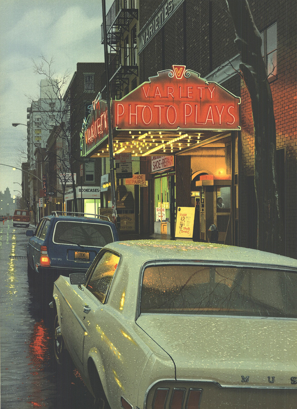 Davis Cone Variety Photoplays, Soho Signed " Lithograph Realism