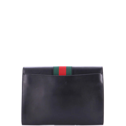 Gucci Sylvie Clutch Leather Maxi