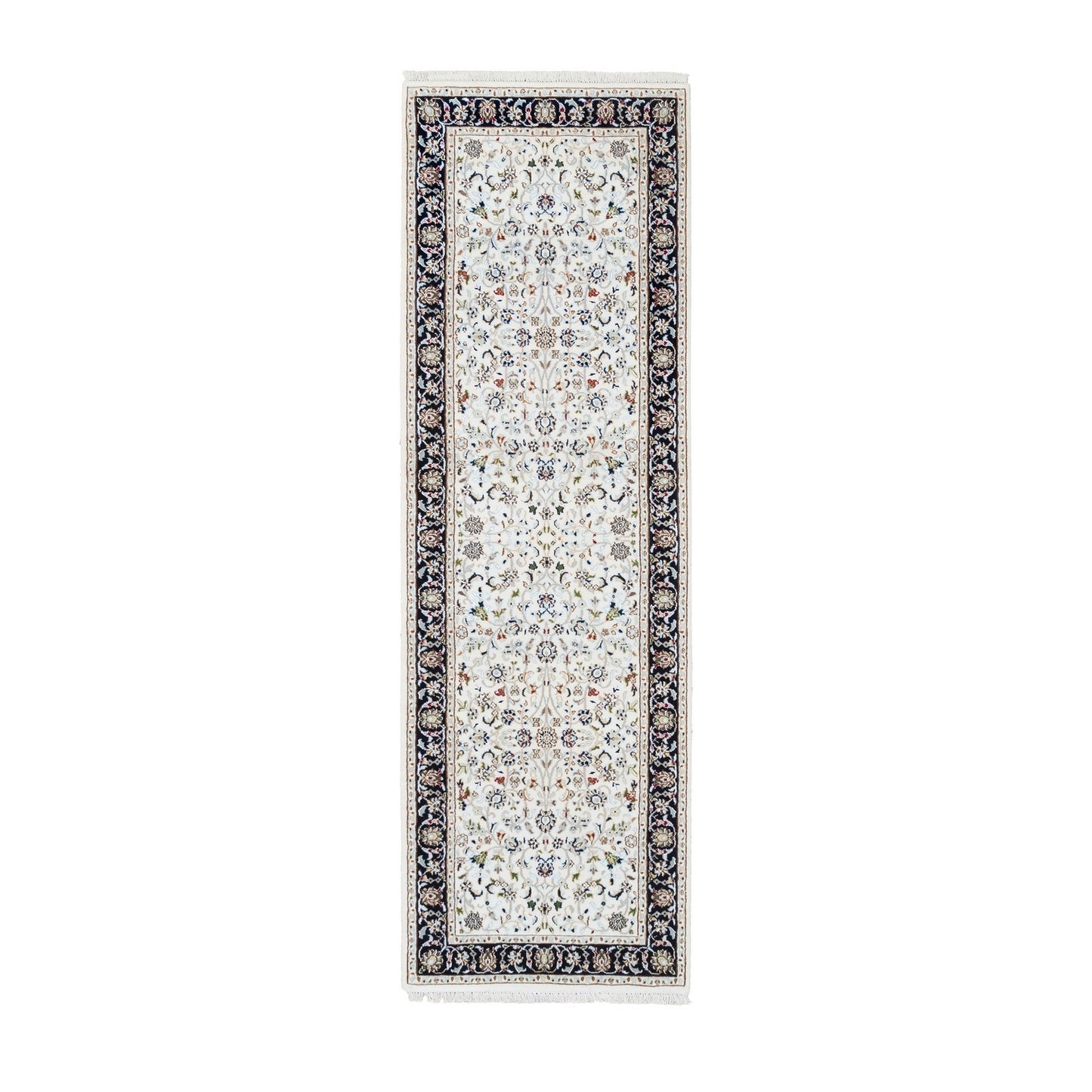 2'8"X8'3" Ivory Nain 250 Kpsi Wool Hand Knotted Runner Rug