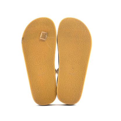 Chanel Women'S Two Strap Dad Sandals Suede