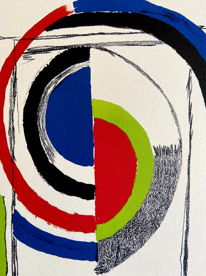 Sonia Delaunay Lithograph Coa Signed Op Numbered By Hand Crayon