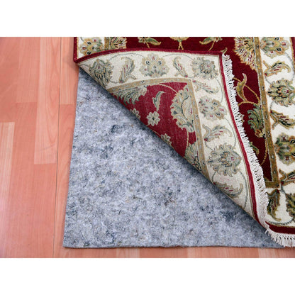 2'7"X16'4" Red Hand Knotted Wool And Silk Rajasthan Design Xl Runner Rug