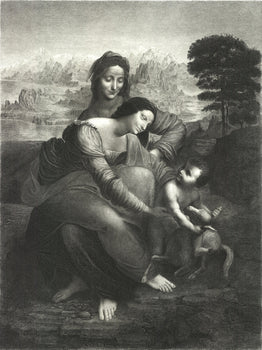Leonardo Da Vinci La Vierge L'Enfant Jesus Et St. Anne 