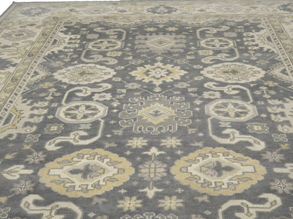 9X18 ft Handmade Oushak Chobi Oriental Rug Muted