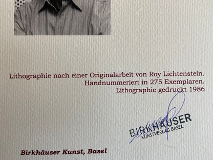 Roy Lichtenstein Lithograph Coa Original Signed