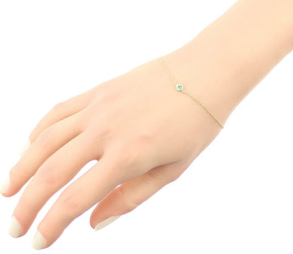 Tiffany&Co. Bracelet Emerald Color By The Yard 18K 750 Yellow Gold