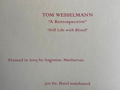 Tom Wesselmann Lithograph Coa Signed Op Numbered By Hand - Jim Dine