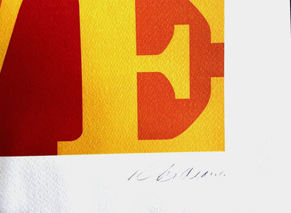 Robert-Indiana Lithograph Guggenheim Museum Coa Numbered Signed Op