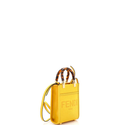 Fendi Sunshine Shopper Tote Leather Mini