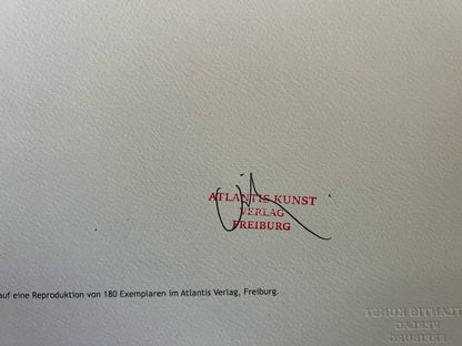 Donald Judd Lithograph Coa Signed In Pen Numbered By Hand 180 Ex