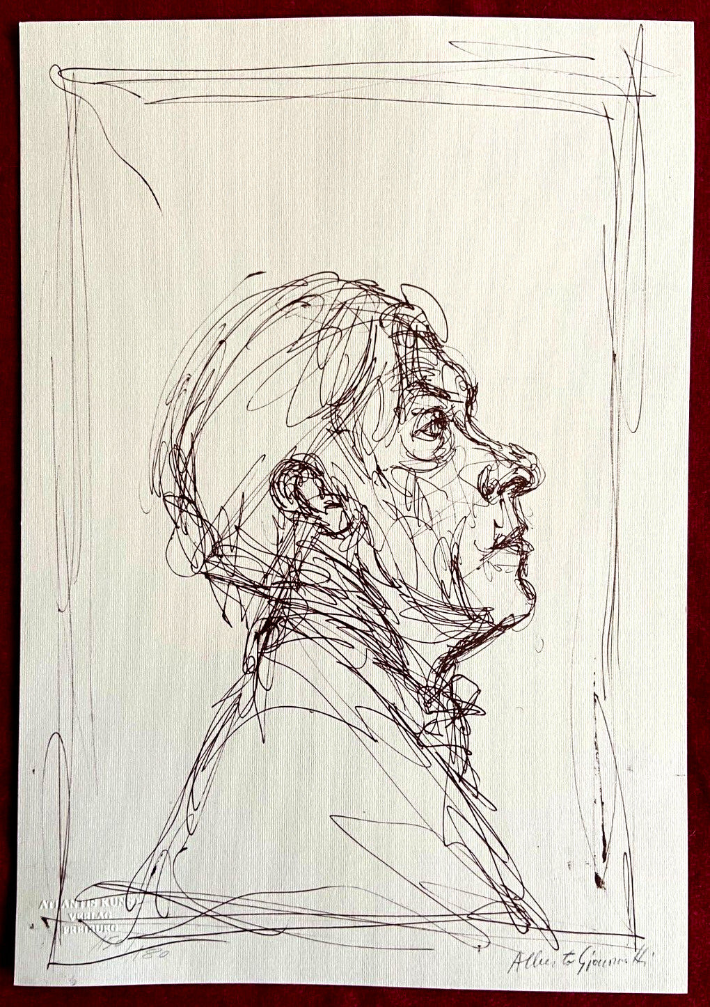 Alberto Giacometti Lithograph Coa Signed Stamped Numbered 180 Ex
