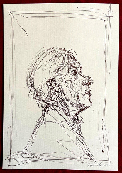 Alberto Giacometti Lithograph Coa Signed Stamped Numbered 180 Ex