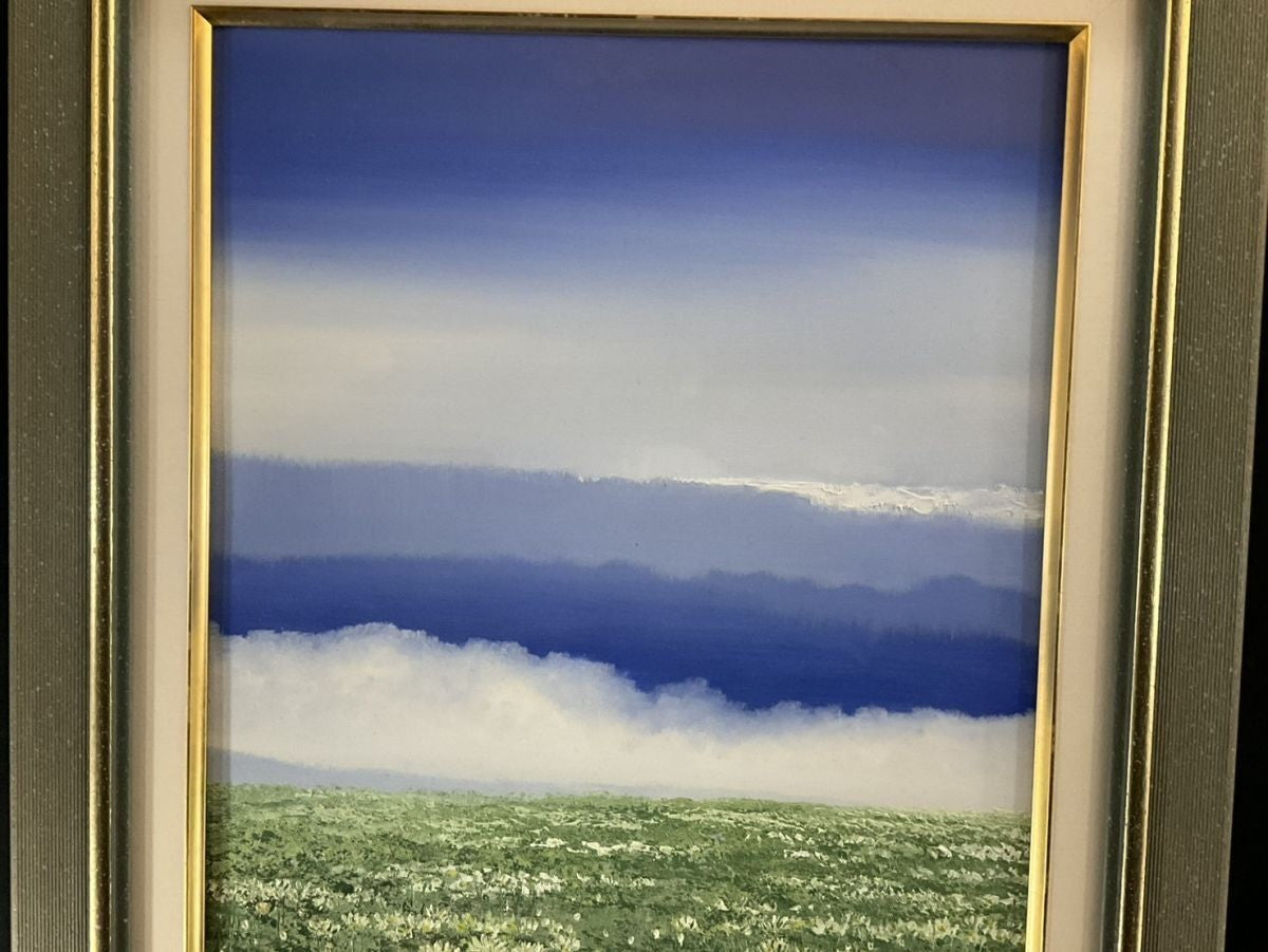 Wayan Suarmadi Oil Painting Water Flower 2001, Large Floral Landscape, Signed