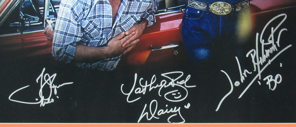 "Dukes Of Hazzard" Signed/Inscr By 3 Cast Members 16X20 Photo Framed Jsa 167468