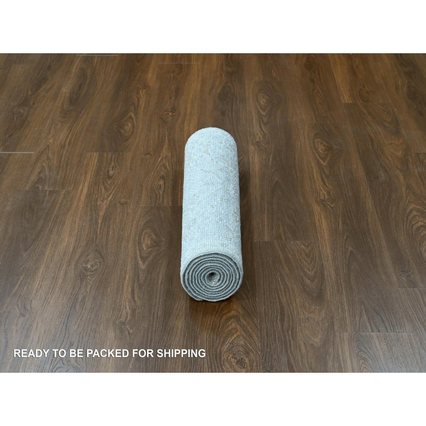 2'5"X8'7" Gray Oushak Supple Collection Hand Knotted Soft Wool Runner Rug