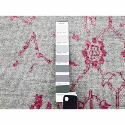 8'10"X11'3" Beige Zoroastrian Tebraz Design Wool And Silk Handknotted Rug