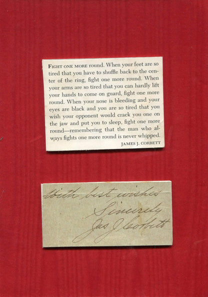 Cut Autographed By James Corbet