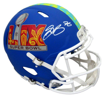 Saquon Barkley Signed Blue Sb Lix Full Size