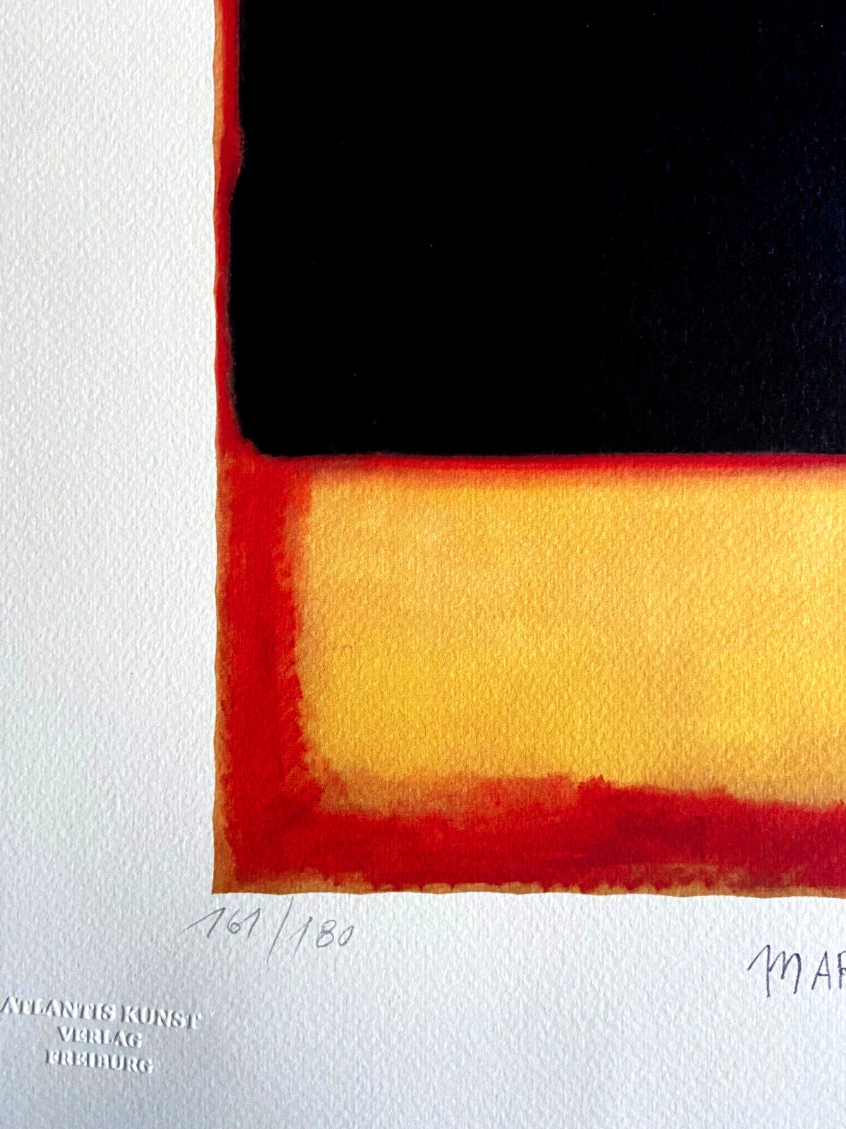 Mark Rothko Lithograph Coa Signed Op Numbered In Pencil Crayon Certified