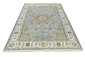 Handmade Indo-Nain Oriental Area Rug Floral