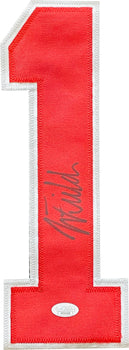 Justin Fields Autographed Ohio State Custom Black Jersey (Jsa)