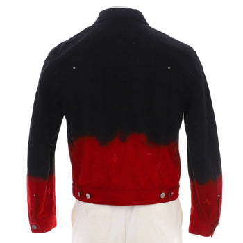 Louis Vuitton Men'S Monogram Ombre Button Up Jacket Embroidered Denim