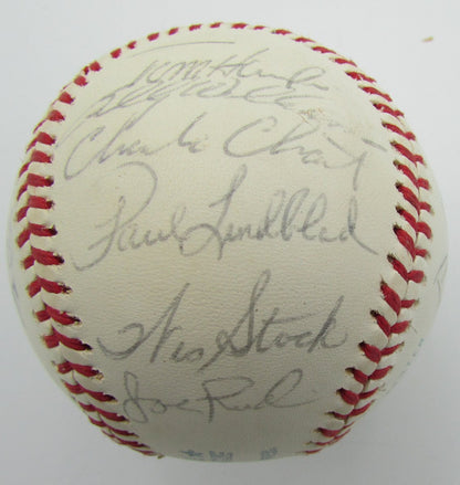 1975 Oakland A'S Team Signed By 26 Oal Baseball