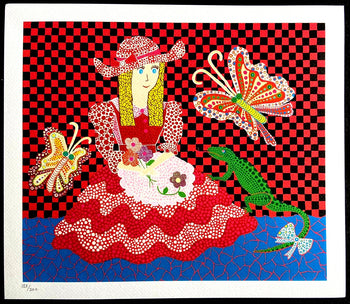 Yayoi Kusama Lithograph Mori Art Museum Coa Hand