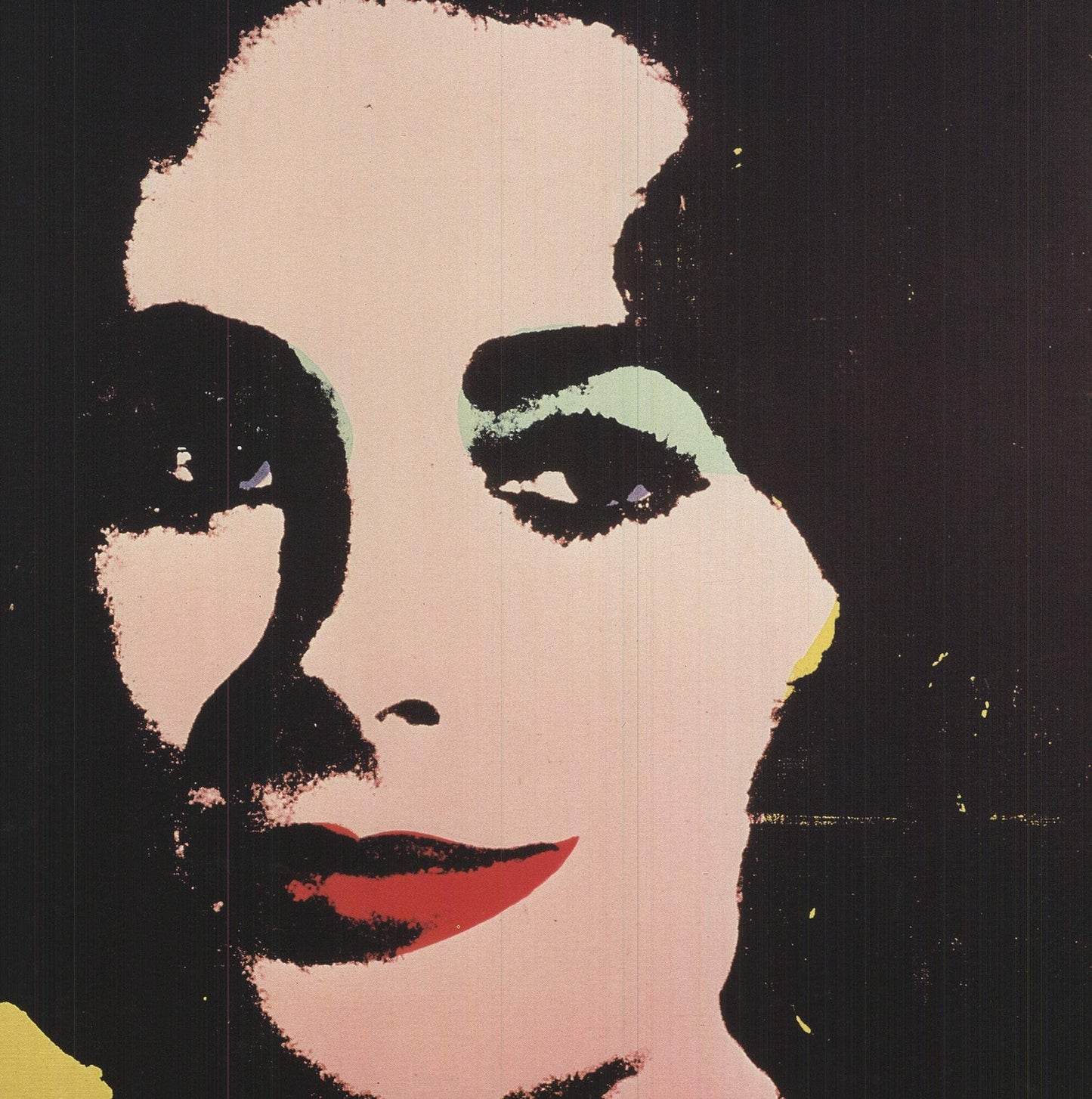 Andy Warhol Early Colored Liz " Poster Pop Art Yellow, Black