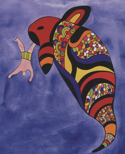 Niki De Saint Phalle Shamu The Orca Whale " Offset Lithograph
