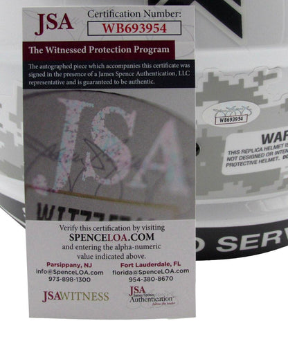 Nolan Smith Signed Full Size Replica Salute To Service Helmet Eagles Jsa 193471