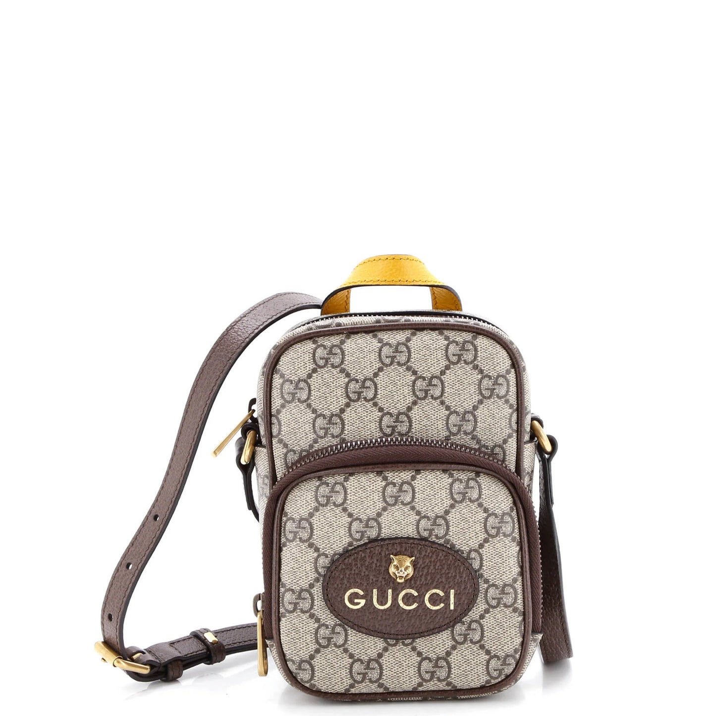 Gucci Neo Vintage Top Handle Crossbody Bag Gg Coated Canvas Mini