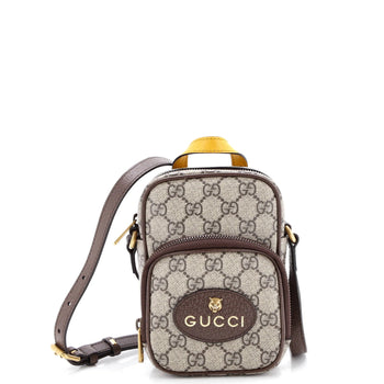 Gucci Neo Vintage Top Handle Crossbody Bag Gg Coated Canvas Mini