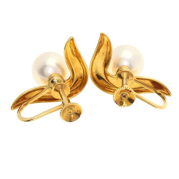 Gold MIKIMOTO Pearl Earring K18 Yellow