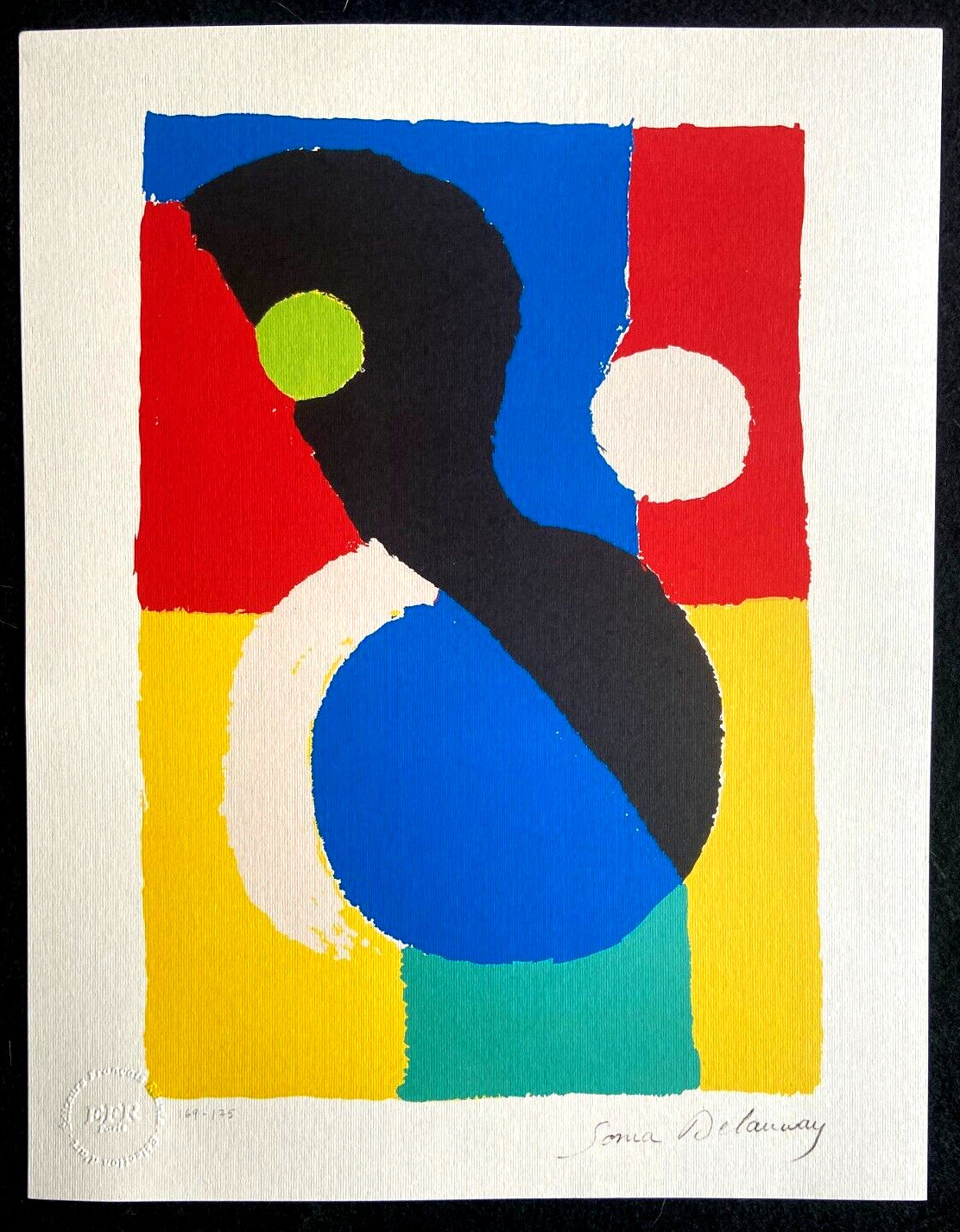Sonia Delaunay Lithograph Coa Signed Op Numbered By Hand In Pencil