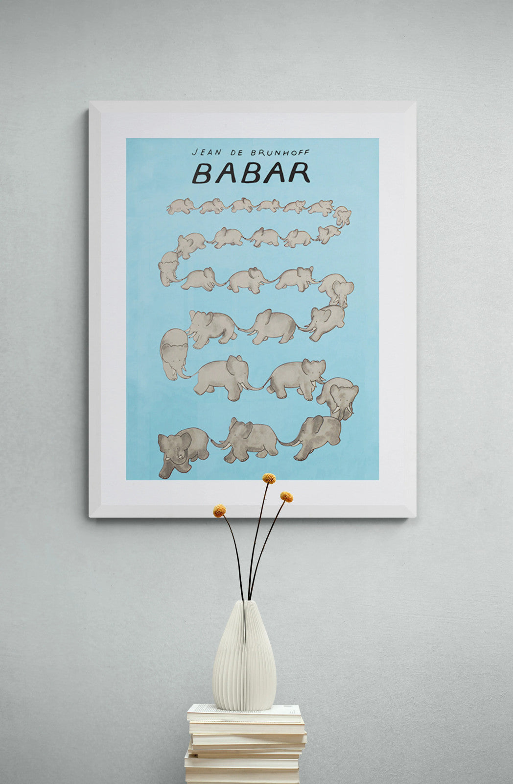 Jean De Brunhoff Babar The Blue Carousel " Poster Contemporary