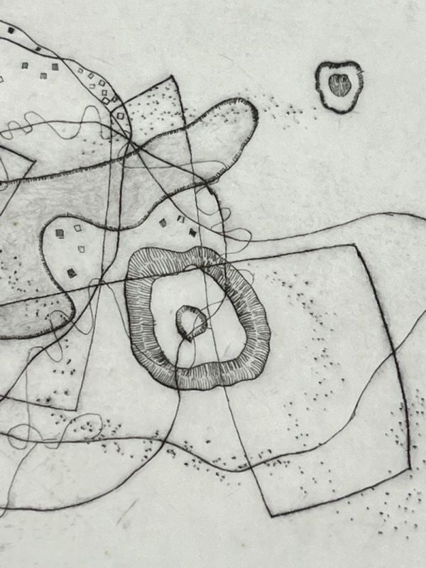 Rudolf Jahns Aus Dem Leben Der Linien 1967 Etching Signed 17/25 German Art