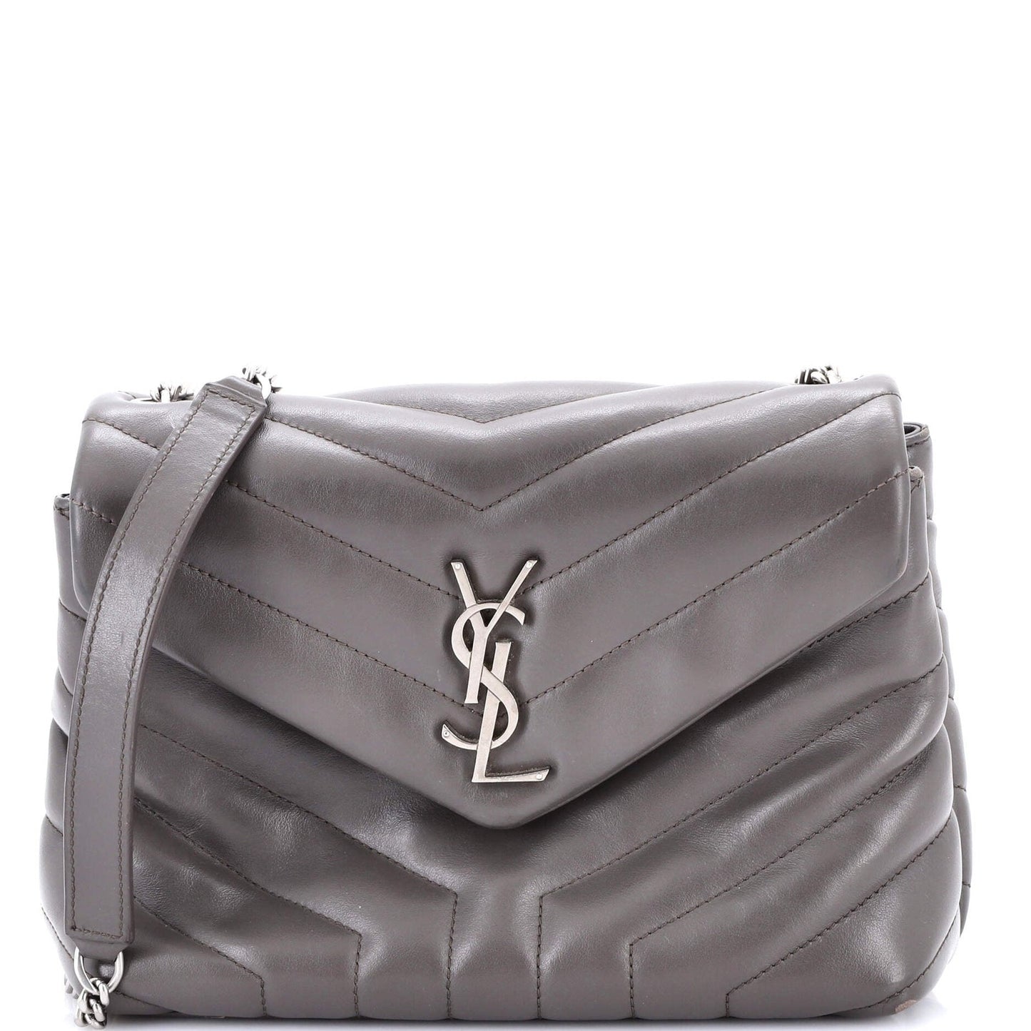 Saint Laurent Loulou Shoulder Bag Matelasse Chevron Leather Small