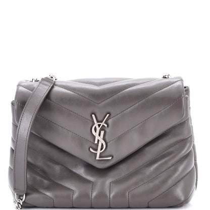 Saint Laurent Loulou Shoulder Bag Matelasse Chevron Leather Small