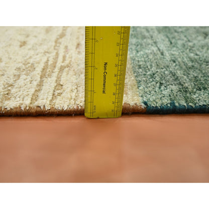 1'X11'2" Colorful For Custom Orders Wool & Silk Hand Knotted Runner Rug