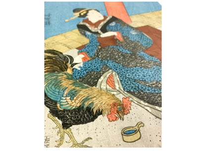 Kunisada Japan Woodblock Prints - 3 Beautiful Women Original Triptych Ukiyoe Edo