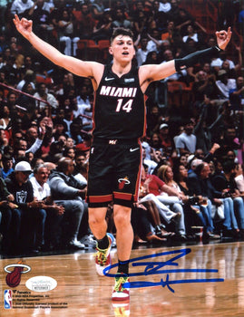 Tyler Herro Autographed Celebrating 8X10 Photo (Jsa)