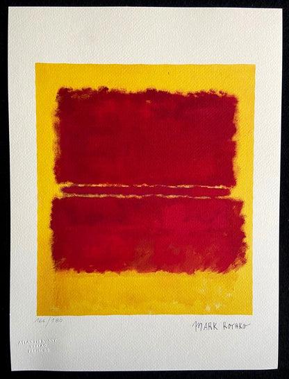 Mark Rothko Lithograph Coa Signed Op Numbered Stamp