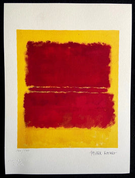 Mark Rothko Lithograph Coa Signed Op Numbered Stamp